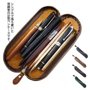 大きめ 小さめ チャック ファスナー 本革 中学生 高校生 大学 送料無料 オフィス シンプル おしゃれ レディース メンズ S型 筆箱