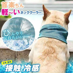 お散歩グッズ お出かけ 熱中症対策 ひんやり 保冷タイプ 薄手 軽量 クールバンダナ ペットグッズ