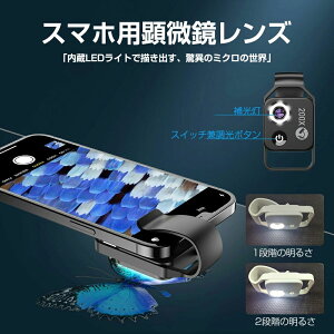 アプリ マクロ撮影 スマホ用 虫眼鏡 拡大鏡 写真動画撮影 撮影用 携帯 軽量 USB充電 全機種対応 LEDライト搭載 小型 200倍顕微鏡