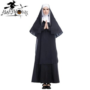 おすすめ コス コスチューム 大きいサイズ 衣装 仮装 フルセット 衣装 レース ベール 十字架 巫女 スカート シスター コスプレ