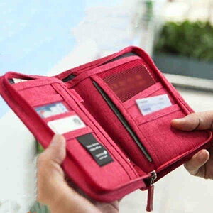 カード ペン 通帳ケース ポーチ パスポートケース 大容量 防犯 旅行 海外旅行 撥水 収納 スキミング防止 軽量