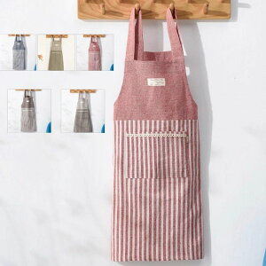 女子へのプレゼ 5カラー 男性用 女性用 おしゃれ カフェエプロン 料理教室用 学校 保育園 油防止 ポケット付き しま 気質 文芸