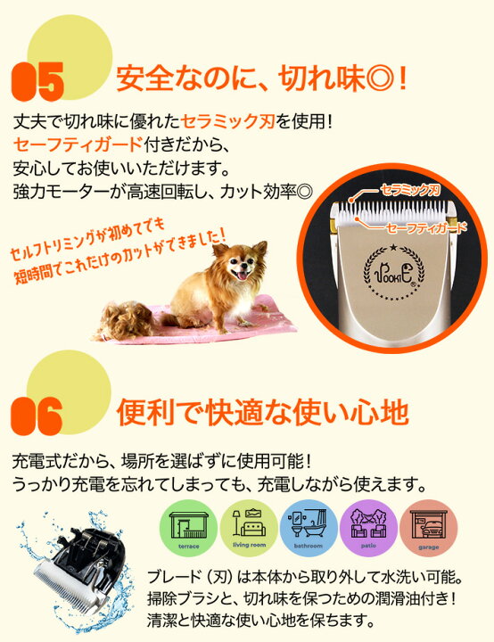 楽天市場】【P5倍10日1:59まで】 バリカン 犬用 犬 猫 POOKIE ウサギ 