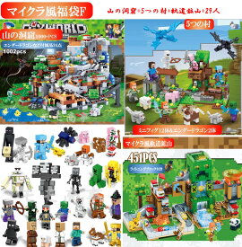 レゴブロック 互換 マイクラ風 ミニフィグ 山の洞窟+5つの村+軌道鉱山+29人 マイクラ風福袋 LEGO ミニフィギュア ブロック おもちゃ キッズ 子ども 送料無料 知育玩具 組み立て 誕プレ