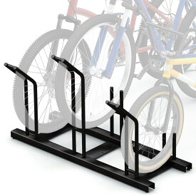 自転車スタンド 横風に強い 頑丈 自転車 ラック 倒れない 組み立て式 サイクルスタンド 固定できる 重量あり ズレにくい 玄関すっきり 自転車置き場 (3台用)