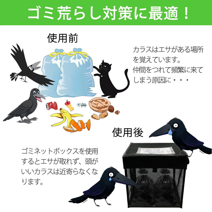 楽天市場】ゴミネット ボックス 蓋あり からす除け ゴミ荒らし防止 