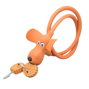 自転車 鍵 ワイヤーロック カギ式 鍵式 盗難防止 ワイヤー シリコン 施錠 防犯グッズ ドッグロック シリコン ビスケット型 犬 いぬ ドッグ 子ども 防犯 かわいい 駐輪所 カラフル 人と被らな