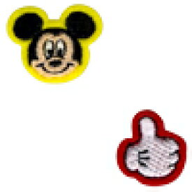 ディズニー ワッペン 刺繍 2枚セット ミッキーマウス ミニーマウス プーさん ピグレット Disney キャラクター アイロン接着 アイロンワッペン 手芸 かわいい わっぺん wappen アップリケ マスク用小さいサイズ