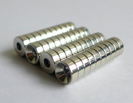 ネオジム磁石 皿穴φ13mm×2mm(N35) 40個セット超強力 マグネット 強力磁石皿ネジで固定できるのでいろいろ使えます。木工・プラモデル・日曜大工・工作・DIY・釣り・車・バイク・紙留め・実験