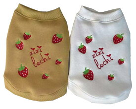 【ポイント10倍！】ジジ・ルシアン ZIZILECHI イチゴ 刺繍パーカー裏起毛 秋冬モデル 犬服/ペット衣類 ブランド