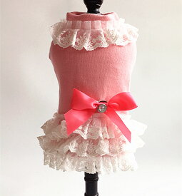 【ポイント10倍！】ジジ・ルシアン ZIZILECHI リボン付き ドレス ワンピス 秋冬モデル 犬洋服 犬服 犬の服/ペット衣類 ブランド