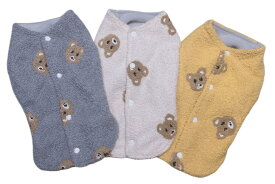 【ポイント10倍！】ジジ・ルシアン ZIZILECHI 熊刺繍背中開き二重 秋冬モデル 犬洋服 犬服 犬の服/ペット衣類
