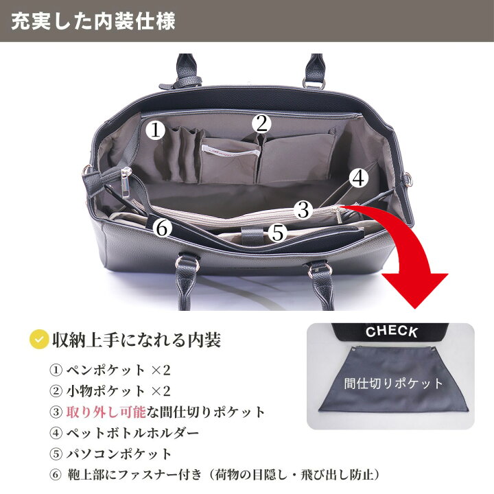 楽天市場】】 ビジネスバッグ レディース a4 パソコン 入る 通勤バッグ 