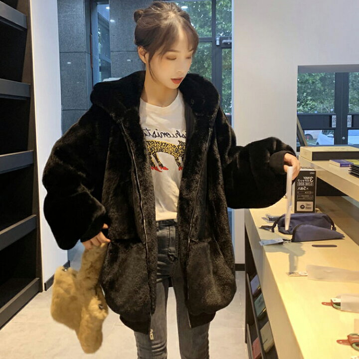 楽天市場 全2色 もこもこ ボアブルゾン レディース ドロップショルダー ゆったり 暖かい 綿 コットン フリース ボアジャケット 防寒着 秋冬 ボアコート カジュアル 可愛い アウター フード付き 普段着 通学 通勤 ベージュ 黒 S M L Xl 2xl ラシニコ