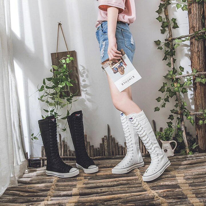 楽天市場】【22.0cm-26.5cm】ロング スニーカーブーツ レディース 