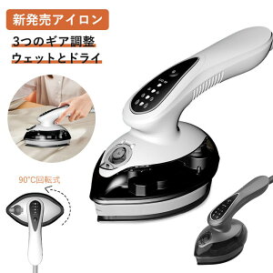 スチームアイロン 衣類スチーマー ハンガーにかけたまま シワ伸ばし 3段階スチーム パワフル 小型 軽量 ハンディーアイロン 連続スチーム ハンガースチーマー 3段階温度切替 高温除菌 脱臭