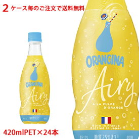 【2ケース毎のご注文で送料無料（沖縄・離島は対象外）】サントリー（SUNTORY）オランジーナ エアリー 420mlPET×24本（1ケース）