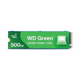 Western Digital 500GB WD Green SN350 NVMe ����SSD �\���b�h�X�e�[�g�h���C�u - Gen3 PCIe, M.2 2280, �ő�2,400MB/�b - WDS500G2G0C