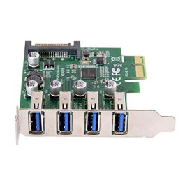 JSER ロープロファイル4ポートPCI-E-USB3.0 HUB PCIEXPRESS拡張カードアダプター5GBPSマザーボード用U3-038-101-LIST U3-101-FBA