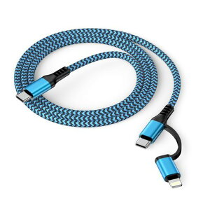 USB-C to Lighting/USB C�[�d�P�[�u�� 2in1 1.8M PD�Ή� 30W�}���[�d �����f�[�^�]�� Haoano iPhone �}���`�[�d�P�[�u�� �^�C�v C ���C�g�j���O�P�[�u�� iPhone 17 Pro