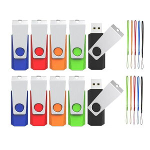USB������64GB10�Z�b�gWooolkenUSB2.0360�x��]���݌v�y�ʃt���b�V���h���C�u�X�g���b�v�t���f�[�^�ۑ��ƃo�b�N�A�b�v�p��USB�X�e�B�b�N