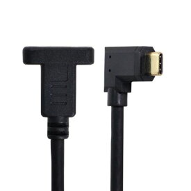 CABLECC USB-C USB 3.1 TYPE C オス-メス 延長データケーブル 90度 左&右角度 30CM