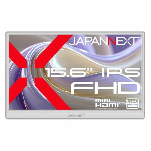 JAPANNEXT 15.6�C���` IPS�p�l������ �t��HD(1920x1080)�𑜓x ���o�C�����j�^�[(�z���C�g) JN-MD-IPS156F2-W MINIHDMI USB-C �������L�b�N�X�^���h���� �t�F���g�P�[�X����