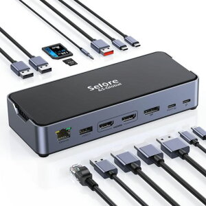 �y15in1�P�ꃂ�j�^8K�Ή��zUSBC�h�b�L���O�X�e�[�V����typec2*HDMI4K�f���A���g���v���f�B�X�v���C100W�}���[�dDP/�L��LANRJ45/3.5mm�I�[�f�B�I�W���b�N/USB-A