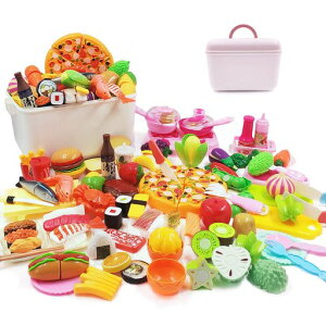 Jecimco76点おままごとキッチンセット子供知育玩具DIY寿司海鮮野菜果物ハンバーグコンロままごと用調理器具付け親子遊びキッチンおもちゃプレゼント男の子女の子ままごとごっこ遊び