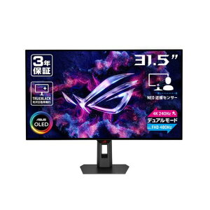ROGStrixOLEDXG32UCWMG/�Q�[�~���O���j�^�[/31.5�C���`/4K/TrueBlack����L�@EL�p�l��/4K240Hz��FHD480Hz�̐ؑւ��\/0.03ms�̍�������/DisplayHDR