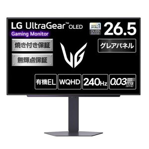 �yVGP 2026 Summer ���܁zLG �Q�[�~���O���j�^�[ LG UltraGear OLED 27GX704A-B 26.5�C���` �L�@EL/WQHD(2560x1440)/240Hz/0.03ms/DCI-P3 98.5%/DisplayHDR