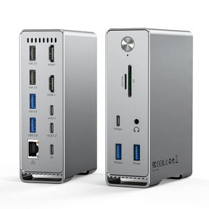 MacbookPro/Air��p14-IN-2�h�b�L���O�X�e�[�V����TypecDock3��ʃ��[�h�g���v���f�B�X�v���C�Ή�MST�@�\4K@60HzHDMI�|�[�g100W�o��10GbpsUSB-A�|�[�gUSB-C�|�[�g