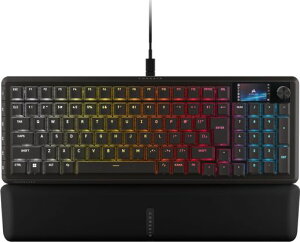 CORSAIR VANGUARD 96 PRO �L���Q�[�~���O�L�[�{�[�h 96% �z�� Hall Effect ���J�j�J�� ? MLX Hyperdrive ���j�A�X�C�b�`, LCD�X�N���[��, Flashtap SOCD, 8000Hz, Elgato