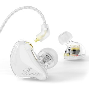 BASNBmasterIEM���j�^�[�C���z���g���v���h���C�o�[�C���C���[���j�^�[2�{�̒��E�\MMCX�P�[�u���t�����y��/�h���}�[�����J�i���^�L���C���z��(White)