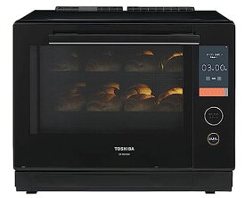 東芝(TOSHIBA) 過熱水蒸気オーブンレンジ 30L 石窯ドーム 350°C 2段調理 ER-XD7000(K) グランブラック フラットテーブル