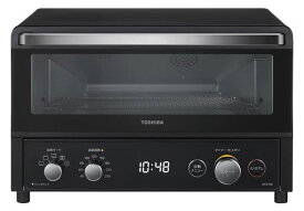 東芝(TOSHIBA) トースター オーブントースター 4枚焼き 温度調節機能付き 角皿付き 自動メニュー タイマー30分 ブラック HTR-R8(K)