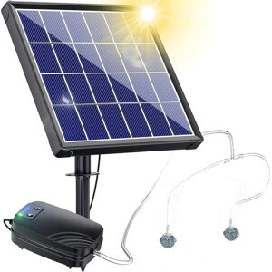 Bilingソーラーエアーポンプ屋外用水槽ポンプ電源不要池ウォーター太陽光発電酸素供給取付簡単各種水槽の酸素供給(ビオトープ/アクアリウム対応)