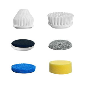 IYGLKDバスポリッシャーお風呂掃除ブラシ交換用ブラシ6つの替えブラシ電動掃除用ブラシバスポリッシャーに対応取り替え用ブラ浴室床壁窓トイレ掃除年末掃除