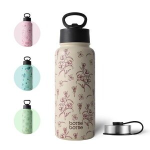 BOTTLE BOTTLE 1���b�g�� ���� 1L �X�e�����X �E�H�[�^�[�{�g�� �q�� ������ �X�g���[�t�� �ۉ��ۗ� ��d�\�� �^��f�M �����^�� �A�E�g�h�A ���̎q �x�[�W���t�����[