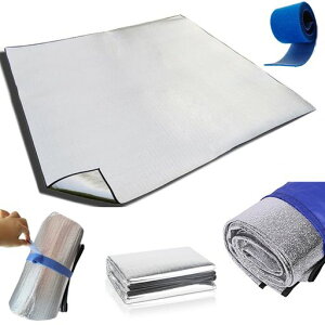 HWSHOW銀マット250CMx200CMアルミシートキャンプ用レジャーシート保温ピクニックマット断熱シート収納袋付きマジックバンド付き