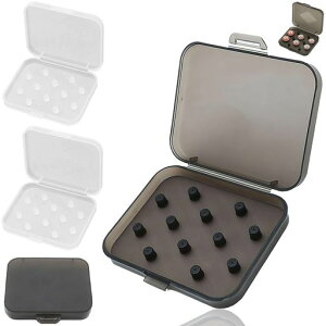 耳栓収納ケース4個セットイヤーチップケースイヤーピース分離可能収納ボックス密閉設計衝突防止変形しない粘着防止設計防塵収納整然秩序インイヤー耳栓収納小型軽量外出用収納ボッ…