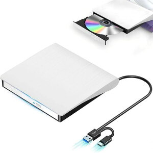CDDVD�h���C�u�O�t��DVD�h���C�u��������8XDVD&24XCD���w�h���C�u�O�t���ǎ�/�����o�X�p���[USB2.0/3.0&Type-C���ڑ��O�t��CD�h���C�uWindow/Vista/Linux/MacOS�Ή�MAC