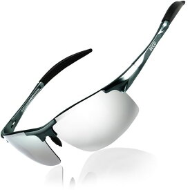 [DUCO] サングラス メンズ 偏光 スポーツサングラス UV400 へんこう さんぐらす シルバー AL-MG合金 超軽量 SUNGLASSES FOR MEN 運転/自転車/釣り/ランニング/ゴルフ用 8177