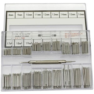 腕時計バネ棒(8~25mm/18種類/各8本入り/ステンレス製)腕時計ベルトばね棒時計ベルトパーツクイックリリーススプリングバー時計用スプリングバー工具バネ棒交換バネ棒長さ調整修理工具メ…