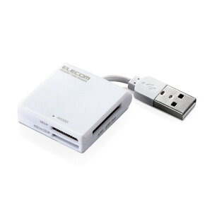 �y2011�N���f���z�G���R�� �J�[�h���[�_�[ USB2.0 �P�[�u���Œ�@�\���� �z���C�g MR-K009WH