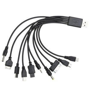 ���j�o�[�T�� USB �Ƀ}���`�v���O�g�ѓd�b�[�d�P�[�u�� 10 �� 1 USB �P�[�u���X�}�[�g�t�H���[�d�P�[�u�� 20 �Z���`���[�g��/7.87in