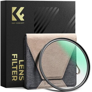 K&FCONCEPT82mm�u���b�N�~�X�g1/8�t�B���^�[�\�t�g���ʃ\�t�g�`�ʗp�t�B���^�[�����E�h���L�Y�h�~���ᔽ��0.15%�^�J��36�w�i�m�R�[�e�B���O�F���Ԃ薳��(Nano-XcelPro)