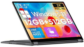 CHUWIノートパソコンwindows11CeleronN1002in1ノートパソコン13.5インチFreeBook12GRAM+512GROM+SSD拡張+タッチパネル2256*15043:2IPS最大3.4GHzミニ