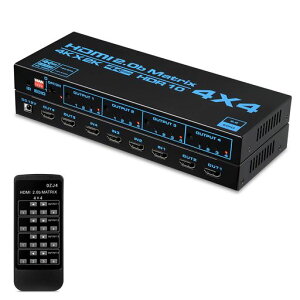 4K@60HzHDMI�}�g���b�N�X�X�C�b�`4x4�AEDID�A4in4�o��HDMI�X�C�b�`���[�X�v���b�^�[�I�[�f�B�I�r�f�I�f�B�X�g���r���[�^�[�Z���N�^�[�{�b�N�X�AIR�����[�g�AHDR�AHDMI2.0b�AHDCP