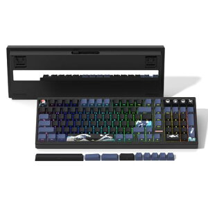 Womier M99 �L�[�{�[�h 99�L�[ �Q�[�~���O�L�[�{�[�h ���C�����X �e���L�[�t�� 3���[�h�ڑ� BT5.0/2.4GHz/USB-C �z�b�g�X���b�v�Ή� �N���[�~�[�ł��킢�� 8000mAh RGB�o�b�N���C�g �K�X�P�b�g�}�E���g